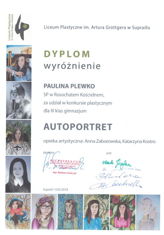 paulina autoportret dyplom